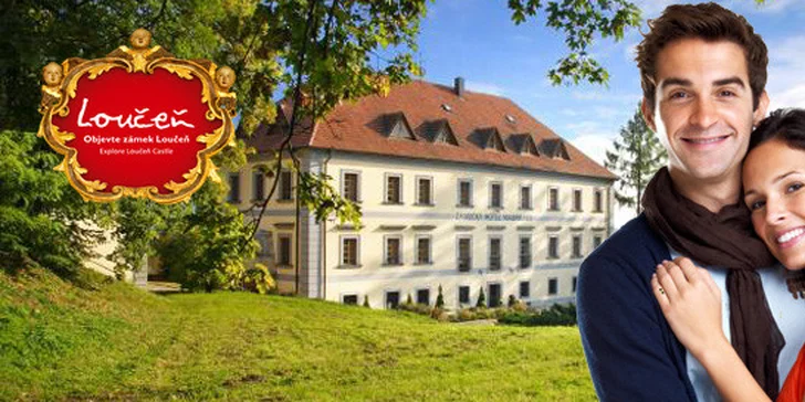 Letní zážitkový pobyt pro dva na zámku Loučeň. Prohlídky zámku a labyrintu, táborák, domácí kuchyně, půjčení kol i možnost wellness.