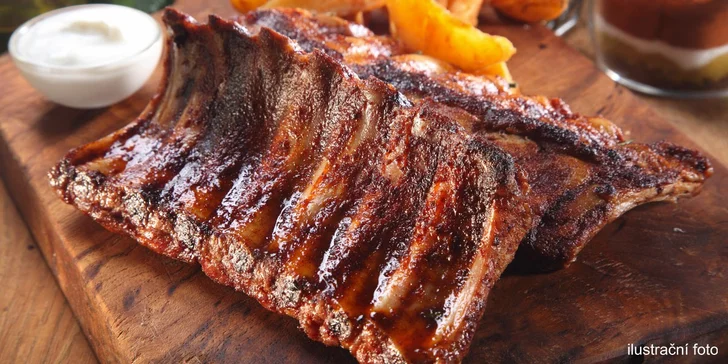 Přepychová pečená žebírka o váze 500 nebo 1000 g