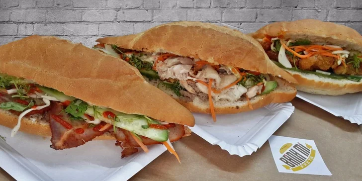 2 parádní vietnamské plněné bagety Bánh Mì Freta