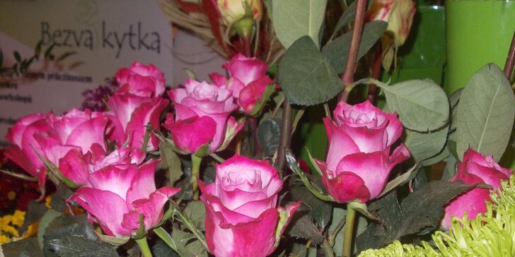Čerstvé růže všech barev – poskládejte si pořádný pugét