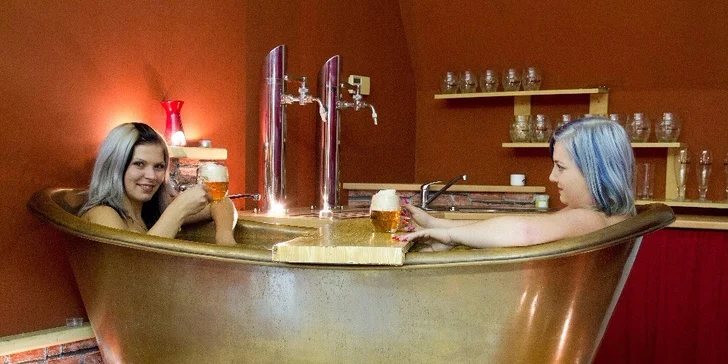 Pobyt v pivních lázních Casiopea – wellness procedury i neomezené pití piva