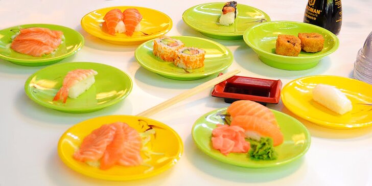 Asie v OC Park Hostivař: 2 hodiny neomezeného hodování running sushi s grilem na stole