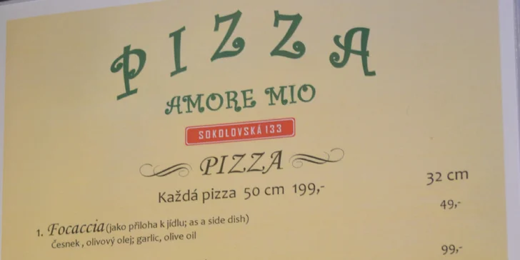 Dvě speciální pizzy ve tvaru srdce a s příchutí dle výběru