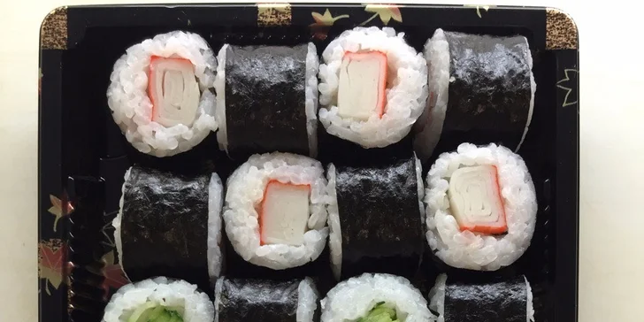 Pestré sushi sety se 12 nebo 24 kousky – hostina na místě nebo take away