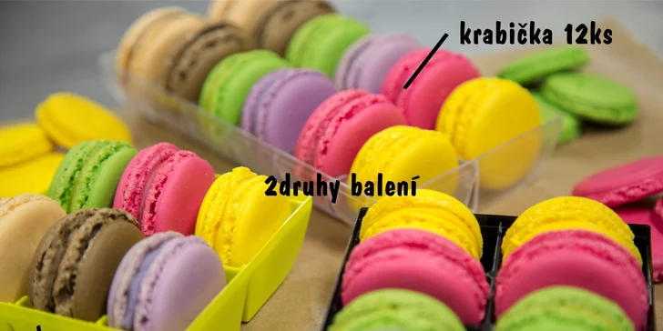 Andělsky dobré makronky v balení po 6 nebo 12 kusech