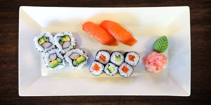 Pestré sushi sety se 12 nebo 24 kousky – hostina na místě nebo take away