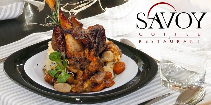 Vynikající menu pro dva ve slavné kavárně a restauraci Savoy