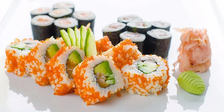 Pestré sushi sety se 12 nebo 24 kousky – hostina na místě nebo take away