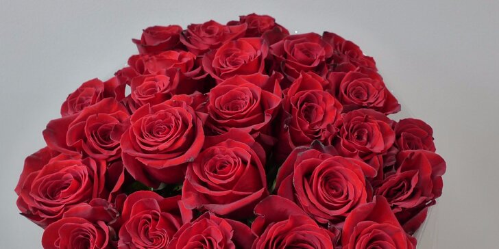 Puget 7 až 25 extra velkých červených růží z Ekvádoru