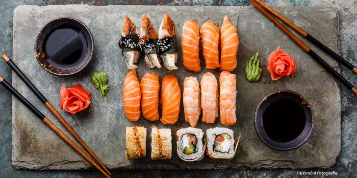 Slevový voucher na sushi, masové plotýnky a asijské speciality u Václaváku