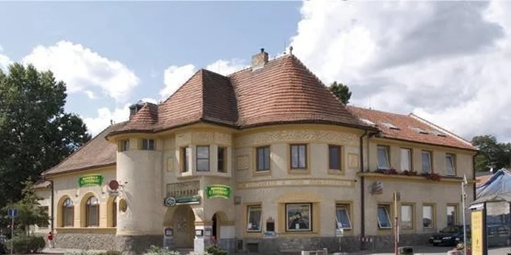 Dva smažené sýry, porce hranolků a tatarka