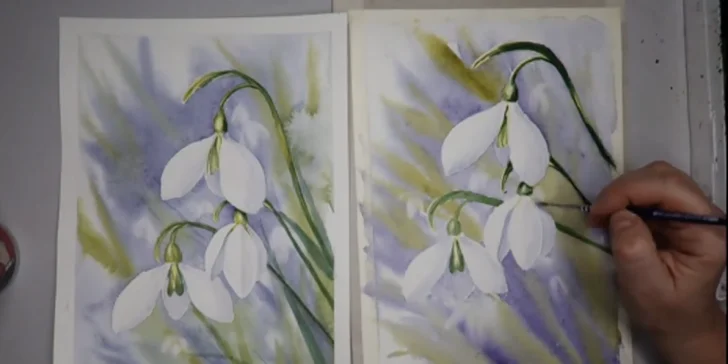 Videa vás provedou krok za krokem celým procesem malby.