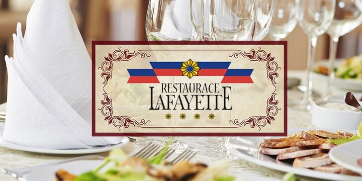 Otevřený voucher v hodnotě 400 Kč na konzumaci v Restauraci Lafayette