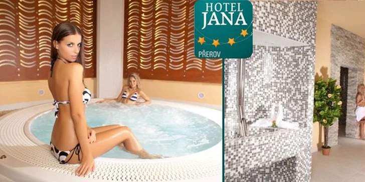 399 Kč za 120 minut v luxusním vodním ráji v hotelu Jana 4* pro DVĚ osoby. Největší wellness centrum na Moravě s 52% slevou.