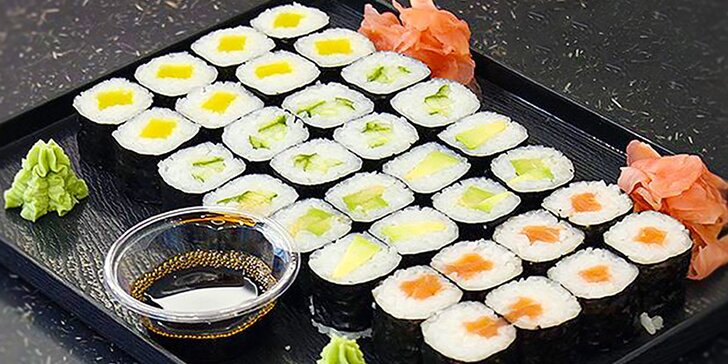 Pestré sushi sety v Anawa Running Sushi pro jednoho či dva jedlíky