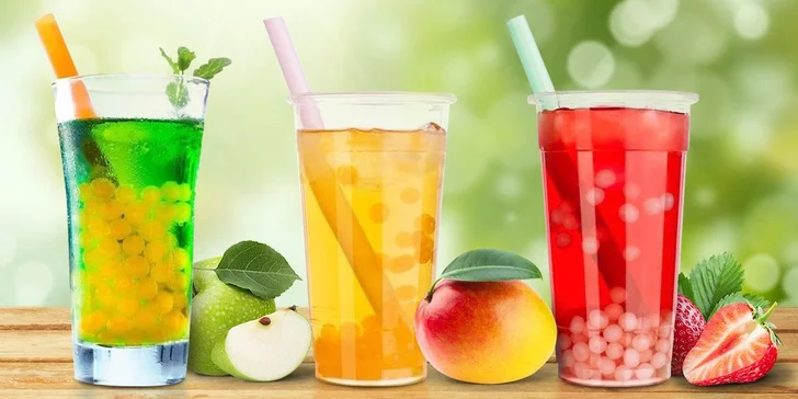 Ať má den šťávu: Bubble Tea o objemu 0,45 l s kuličkami a želé dle výběru