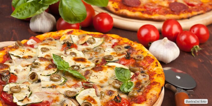 Dvě parádní pizzy - bohatý výběr z 10 druhů