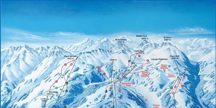 Lyžování v italské Aprice s polopenzí, dopravou i 3denním skipasem