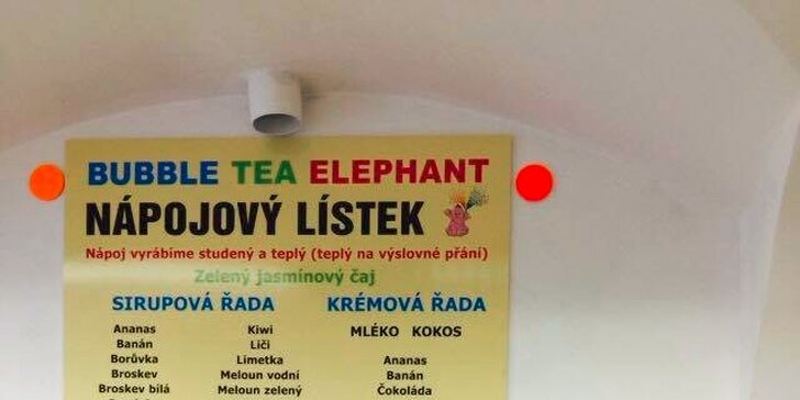 Velký Bubble tea s ovocnou příchutí - Ml. Boleslav, Jihlava, Znojmo