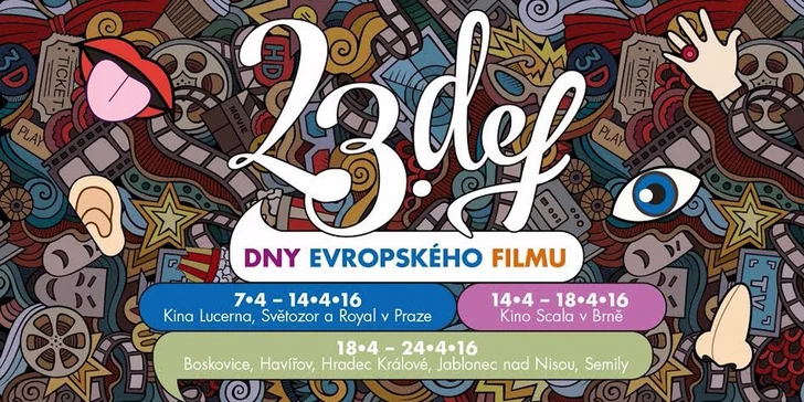 2 vstupenky na vybraný film promítaný na festivalu Dny evropského filmu