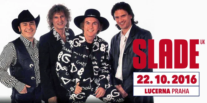 Glamrockoví velikáni Slade se vrací do ČR a zahrají v Lucerně