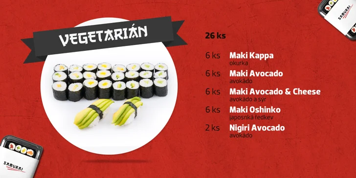 Vybroušené sushi sety s rozvozem po severní Moravě