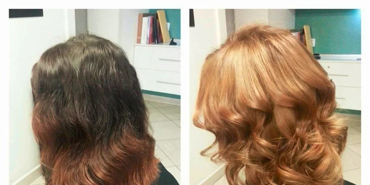 Vzdušný dámský účes s melírem v Be You Hair&Beauty Studiu