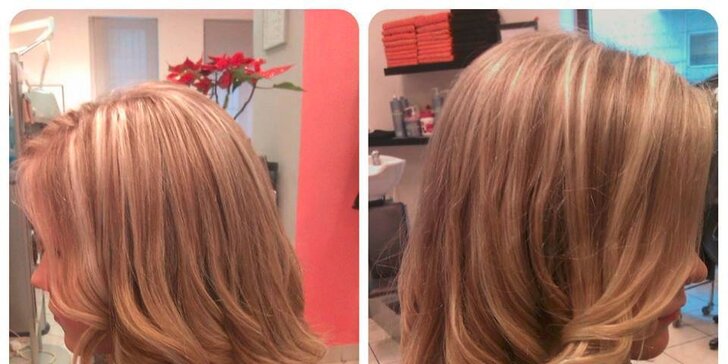 Vzdušný dámský účes s melírem v Be You Hair&Beauty Studiu