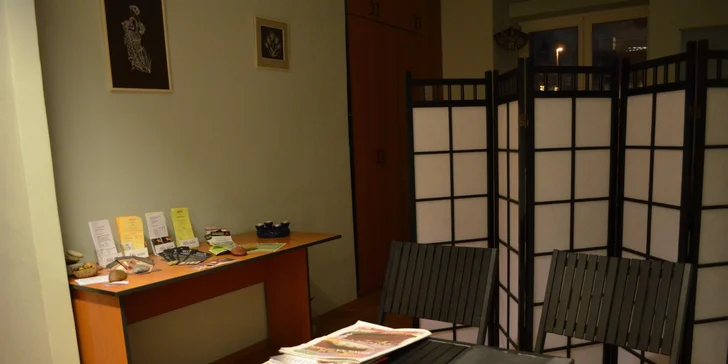 60minutová relaxační masáž zad a šíje