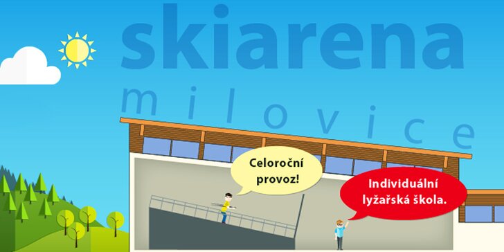 Nevšední lekce lyžování nebo SNB na indoorové sjezdovce pro 2 osoby