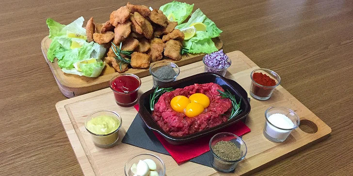 Kilo řízků a poctivý 400gramový tatarský biftek s topinkami