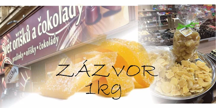 Kilo sušeného a proslazovaného zázvoru pro zdravé mlsání