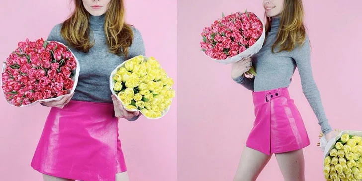 Jarní pugét 15 holandských tulipánů – 5 barev na výběr