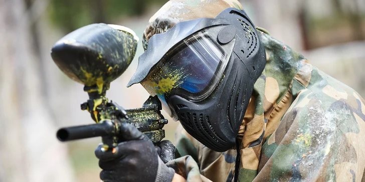 Paintballová přestřelka bez časového limitu: 100 či 200 kuliček a komplet výbava