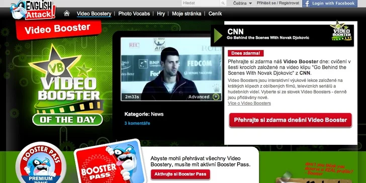540 Kč za 12měsíční přístup na web English Attack! Zlepšete si angličtinu pomocí filmových a TV ukázek, klipů a her. Netradiční výuka zábavnou formou se slevou až 70 %!
