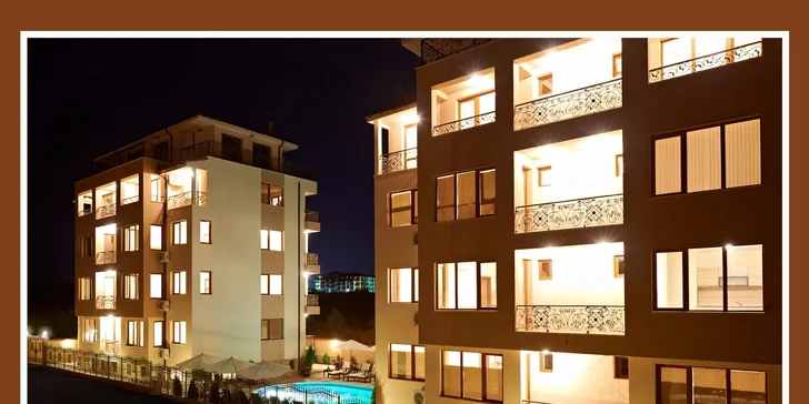 8 dní v komfortním apartmánu včetně bazénu v Bulharsku až pro 4 osoby