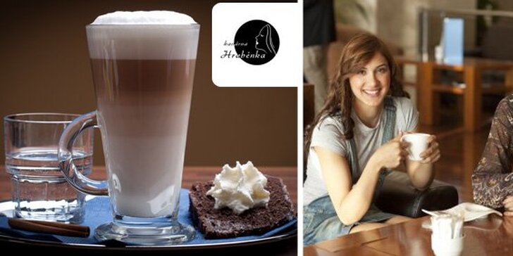 79 Kč za DVĚ cafe latté, DVĚ perlivé vody a DVĚ porce domácí levandulové nebo čokoládovo-kokosové bábovky. Oslaďte si život se slevou 59 %.