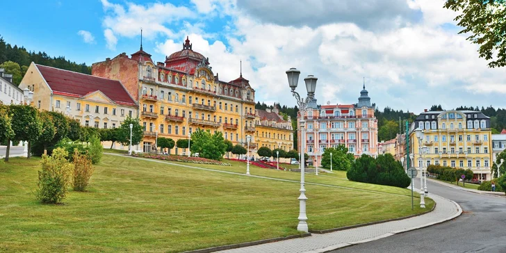 Jaro v Mariánských Lázních pro dva: lázeňská relaxace, solná jeskyně i polopenze