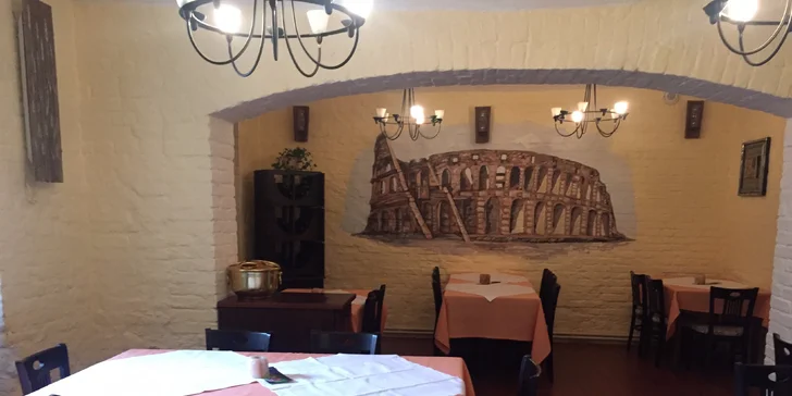 Dvě křupavé pizzy upečené pravými Italy v pizzerii Bella Italia