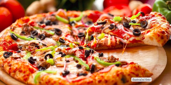 Italská dobrota: 2 lahodné a hojně zdobené pizzy dle vlastního výběru