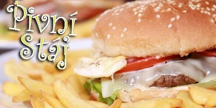 99 Kč za DVA poctivé domácí hovězí hamburgery s hranolky. Užijte si čelistní rozkoš s 50% slevou!