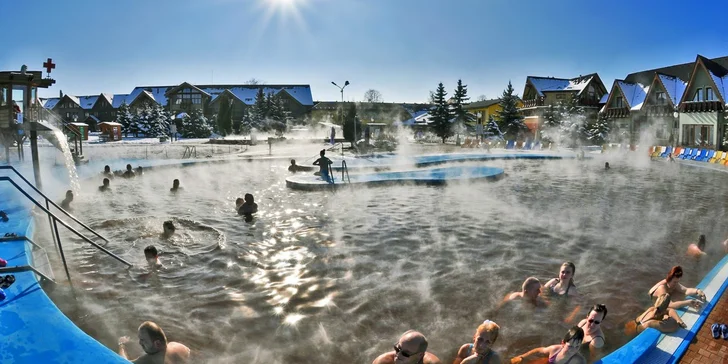 Aquapark s termální vodou Bešeňová najdete jen 500 m od hotelu.