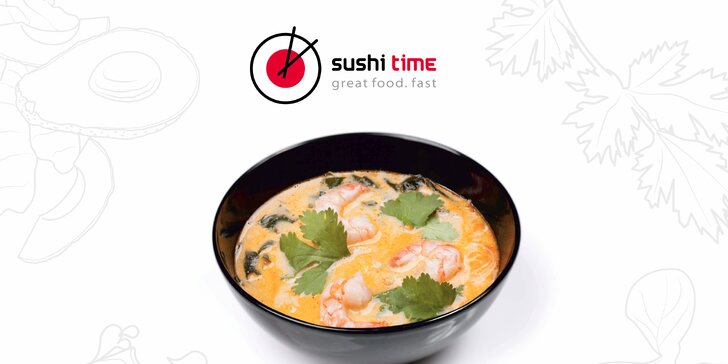 Asijské dobroty v neodolatelném menu s domácím nápojem v Sushi Time