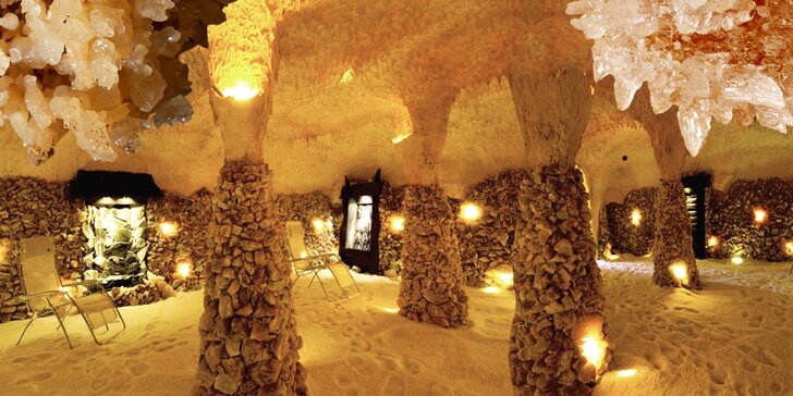45minutový zdravý odpočinek v solné jeskyni v centru Olomouce