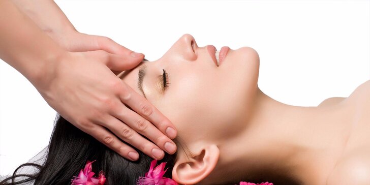 Regenerační masáž hlavy k uvolnění napětí a bolesti v salonu Bamizi