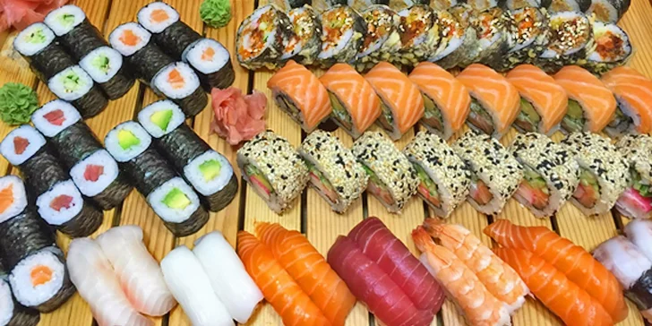 Skvěle namíchané sushi sety v King Sheng – 25 až 95 kusů