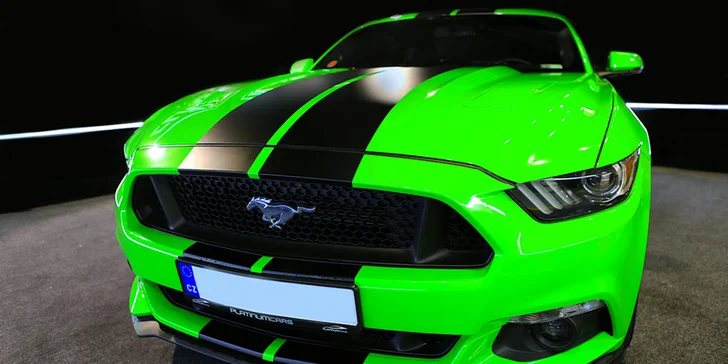 Mustang pohání 5litrový atmosferický osmiválec s uložením do V, který dokáže rozburácet výkon 430 koní.