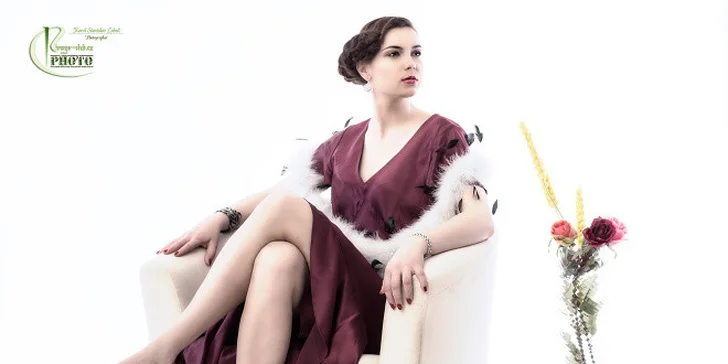 Ateliérové focení: retro, budoir, akty, portréty včetně služeb vizážistky