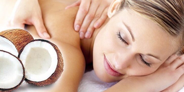 60minutová voňavá kokosová masáž vč. peelingu