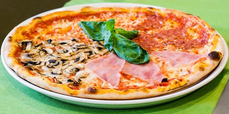 Pizza jako od Itala a po ní dezert a káva